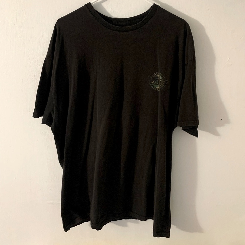 Vans Men’s Black Short Sleeve Tee Shirt Graphic Camo Army Print Logo XXL